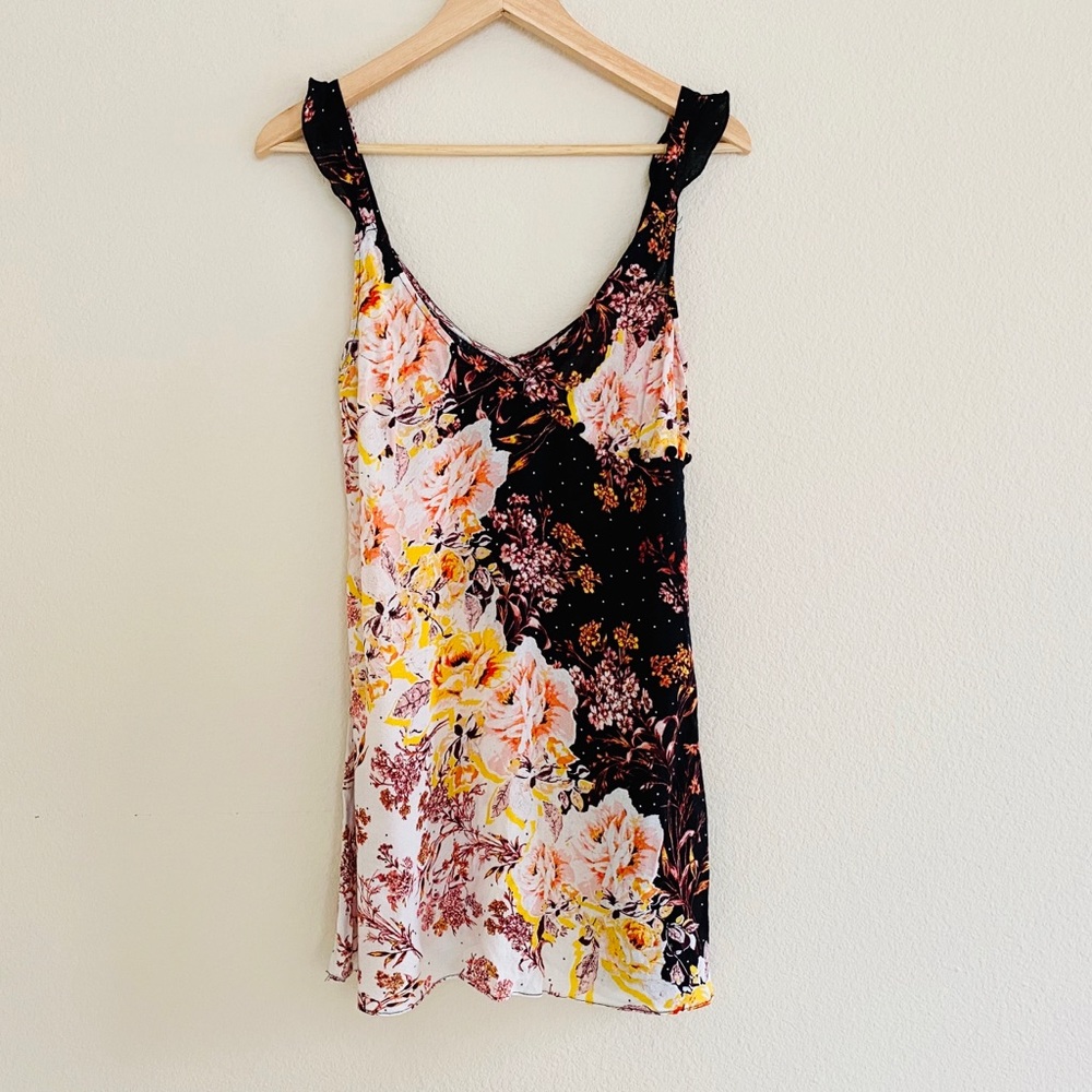 Free People Floral Tunic Top SZ XS